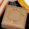 Pulsera Más Vendida 1Qiyun Joyería Moda Europea y Americana Pulsera de Acero de Titanio Lujo Ligero Estilo Nicho Accesorio de Alta Gama