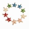 Pendientes con forma de estrella de mar oceánica de color perlado, joyería de aleación, accesorios de joyería DIY, tocado, explosiones, directos de fábrica