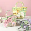 Bolsas de Palha Coloridas Populares, Lembrancinhas de Casamento, Brindes para Eventos Corporativos, Sacolas de Presente para Feriados, Cestas de Higiene Pessoal, Cestas Pequenas para Legumes