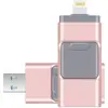 Pen drive USB OTG três em um para celular 64G para celular Android Apple Pen drive USB 32G Pen drive USB de metal para presente 128g