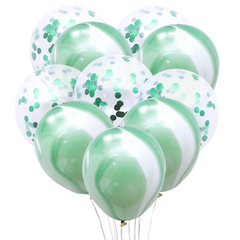 绿色玛瑙5个+亮片5个