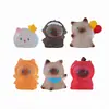 Gato Siamés Azul Ojos Lindo Dibujo Animado Adorno de Resina para Coche Figura Creativa Juguete Artesanal Regalo para Niños Estudiantes
