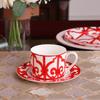 Conjunto de Xícara e Pires para Café e Chá da Tarde Estilo Europeu Palácio Porcelana Óssea Transfronteiriço Conjunto para Casa Presente para Namoradas Luxo Leve Retrô