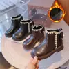 Botas para Niñas 2026 Nuevos Zapatos de Invierno Otoño para Niños Niña Botas Cortas de Princesa Bota Invierno con Felpa Botas Martin