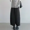 Pantalones de maternidad 2026 otoño e invierno, pantalones casuales holgados de pierna ancha de lana con caída, estilo coreano, adelgazantes para cuerpo tipo pera, pantalones cropped