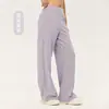Pantalones largos de invierno para mujer de alta gama, con forro polar térmico, engrosados, cálidos y que retienen el calor, para fitness, de pierna ancha, rectos y holgados.