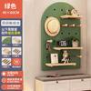 Tablero de madera maciza con agujeros para pasillo, zapatero, estante de almacenamiento superior, modelo de fondo para colgar en la pared del hogar