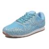 2021 Verano Nuevo Lentejuelas Comercio Exterior Talla Grande Casual Transpirable Malla Cordones Malla Profunda Tacón Bajo Tenis