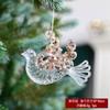 Copos de Nieve Navideños Polvo Pegajoso Lentejuelas Cristal Acrílico Decoración Colgante Set para Árbol de Navidad Colgante Decorativo