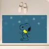 Novo tapete de banheiro de terra de diatomáceas do Snoopy, design de desenho animado, absorvente, antiderrapante e durável para uso em frente ao vaso sanitário, resistente à sujeira e ao desgaste