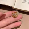 Aguja de Plata de Ley 925 Chapado en Oro Real Artículo Popular de Xiaohongshu Clip para Oreja Multicapa Incrustado con Pedrería para Mujer Pendiente de Lujo Ligero Envío Directo