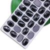 Taladro ovalado cosido a mano de espalda plana con doble agujero taladro de vidrio cosido a mano color liso ropa con taladro DIY taladro de cristal taladro caliente brillante