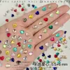 Nuevos y Modernos Rhinestones de Mono Estrella de Colores Brillantes Estrella de Cinco Puntas de Fondo Plano Decoraciones de Arte de Uñas de Vidrio K9 Venta al Por Mayor
