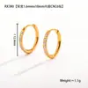 Pendientes Pequeños Circulares Coloridos Estilo Cool Japonés y Coreano Pendientes Estilo Hip-Hop Pendientes Circulares Geométricos de Circonita Pendientes Envío Gratis