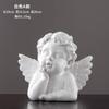 Figura de angelito de estilo europeo retro, adornos artísticos, estatuas de yeso, modelos decorativos