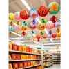 Festival de Mediados de Otoño Día Nacional Guochao Panal Bola Linterna Colgador de Tarjetas Adorno Tienda de Joyería Centro Comercial Supermercado Decoración Festiva Juego de Linternas
