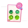 Juego de dibujos animados Joyería Princesa Biki Daisy Mirabe Mismo collar Clip de oreja Gema Cuentas de vidrio Niña Juguete