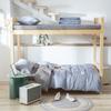 Nuevo conjunto de tres piezas de algodón para dormitorio de estudiantes, conjunto de dormitorio de algodón puro estampado para personal, conjunto individual para litera superior e inferior