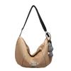 Bolso Bandolera de Lona de Gran Capacidad a la Moda para Viajeros Estilo Perezoso Ins Nuevo 2024 Bolso Casual Tipo Dumpling para Estudiantes