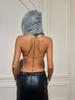 Atuendos Transfronterizos Europeos y Americanos de Chicas Populares para Mujer, Chalecos con Capucha de Metal y Pedrería para Mujer, Chalecos de Lentejuelas, Pañuelos y Tirantes para Mujer, Transfronterizo
