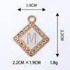 Pulseira Colar Pingente Acessório DIY Materiais Gota de Óleo Ponto Popular Diamante Quatro Cantos m Liga Corrente de Pingente Único