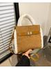 Bolsas de Mujer Transfronterizas Otoño e Invierno 2026 Nuevo Bolso de Mano Vintage con Textura de Felpa Gran Capacidad Versátil Bolso de Hombro Cruzado