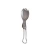 Vajilla Portátil de Titanio Puro para Exteriores, Camping, Senderismo, Cuchara de Titanio Ultraligera, Tenedor de Aleación de Titanio, Cuchillo Plegable, Juego de Tenedor y Cuchara