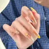 Uñas Portátiles de Alta Gama para Año Nuevo: Rojo Retro Cisne Puntos, Ojo de Gato Francés, Moño, Brillo Deslumbrante, Manicura Hecha a Mano que Realza el Cutis
