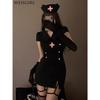 Lingerie Sexy Uniforme de Enfermeira Tentação Saia Quadril Roupa Paixão Doutor Halloween Desejo Puro Cospla