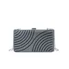 Nova bolsa de noite a pronta entrega transfronteiriça para mulheres, clutch de festa com corrente adornada com diamantes, bolsa para vestido, bolsa de mão para noite, clutch