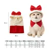 T Novo Estilo Laço de Natal Chapéu de Pelúcia Roupa para Animal de Estimação Acessório para Animal de Estimação Cachecol para Pescoço Adereço de Cabeça Fabricante Atacado em Estoque
