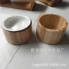 Comedero Doble de Madera para Mascotas Gatos, Uso en Casa, Cuenco Cerámico Individual Protector del Cuello, Comedero para Perros, Comedero para Gatos, Comedero Antiderrames para Mascotas Pequeñas