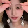 ¡Brillan los Clips para Orejas sin Perforación! Pendientes Largos de Línea con Forma de Rombo de Gama Alta, Nuevo Modelo 2026, Pendientes Estilo Fiesta de Noche para Mujer