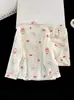 Pijama de algodón nube estilo coreano para mujer y niños, con diseño de solapa, un conjunto fino para primavera/otoño y un cárdigan de manga larga adecuado para usar en habitaciones con aire acondicionado.