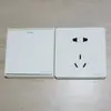 Venta al por mayor de fábrica tipo 86 interruptor de pared blanco de un polo y tiro simple, bloque de PC, placa de combustible, interruptor de balancín simple