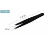 Pinza para cejas acero inoxidable herramientas de belleza negra plana antideslizante oblicua pinza para cejas pinza para cejas pinzas fabricantes venta al por mayor