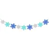 Conjunto de guirlanda de floco de neve e bandeiras mais vendido internacionalmente, decorações suspensas para montagem de cena de festa com tema de inverno, banner atacado
