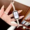Pulseira de Relógio Metálica com Diamantes de Duas Fileiras Adequada para Apple 10 11 Samsung Huawei 11 Gt5 Fit4 Xiaomi 10 Pulseira de Pulso