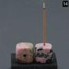 Portaincienso Cuadrado de Piedra Ágata Cristal Natural Base para Incienso Piedra de Cristal para Aromaterapia Inserto para Incienso Adornos Pequeños