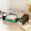 Suporte para impressora, copiadora de mesa ajustável em altura, caixa de suporte elevada para armazenamento e organização de documentos de escritório, papel A4