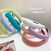 Diadema de caramelo de color macarrón con esponja y ala ancha primavera y verano alta sensación prenda exterior de verano top de calavera todo partido cabeza diadema femenina pelo