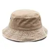 Sombrero de Pescador de Mezclilla Lavada Retro de Primavera y Otoño Sombrero de Cubo Liso para Hombres y Mujeres Parejas Protección Solar al Aire Libre Transpirable Sombrero de Ala Ancha