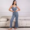 Pijama Popular Transfronterizo, Camisola de Encaje y Pantalones Largos, Conjunto de Dos Piezas de Ropa de Casa Europea y Americana para Mujer, Sexy y Cómodo