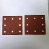 Fornecido Diretamente pelo Fabricante, 115*110mm 8 Furos Quadrado Óxido de Alumínio Aveludado Lixa Vermelha, Lixa Aveludada Mais Vendida Transfronteiriça