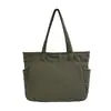 Bolso de Lona Casual Simple para Mujer de Gran Capacidad Versátil Bolso de Hombro Único y de Mano Bolso Tote de Tela de Nylon Bolso Grande para Clase de Estudiante