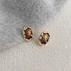 Retro Maillard brincos âmbar para as mulheres estilo de Hong Kong elegante marrom gota brincos de óleo moda brincos de alta qualidade atacado