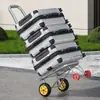 Nuevo carrito plegable para el hogar, carrito portátil de mano para transportar mercancías, compras, compras de comestibles, equipaje y carrito de arrastre ligero