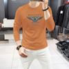 Camiseta de Manga Larga de Moda para Hombre Estación Europea Primavera y Otoño, Camiseta Básica Colorida Bentley, Camiseta de Manga Larga con Cuello Redondo para Hombre para Vestir en Capas