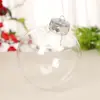 Cubierta Dorada y Plateada Bola de Navidad Transparente Exportación Venta Caliente Artesanía de Soplado de Plástico Bola de Plástico Decoración Navideña Bola Colgante Suministro