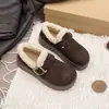 2026 Inverno Comércio Exterior Mais Veludo Quente Botas de Neve Sapatos de Algodão Bordado de Fogos de Artifício Feminino Sapatos Casuais Sola Grossa Sapatos de Algodão Quente com Pelo